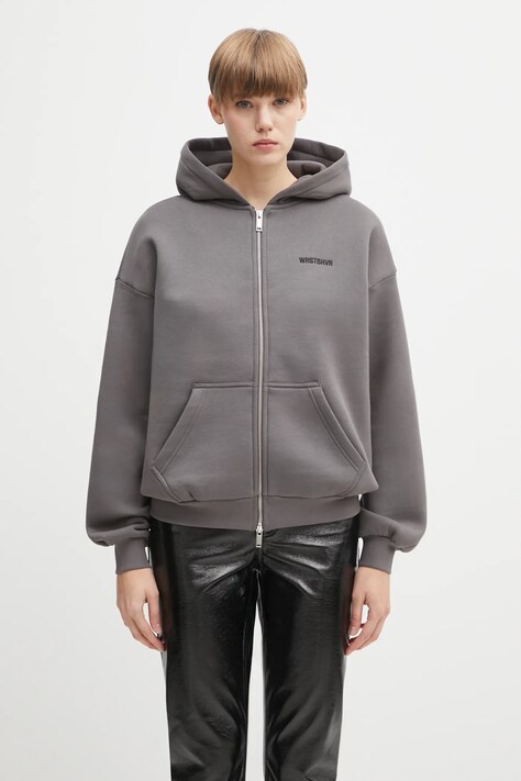 WRSTBHVR bluza Diago damska kolor szary z kapturem gładka U2225TT.3070