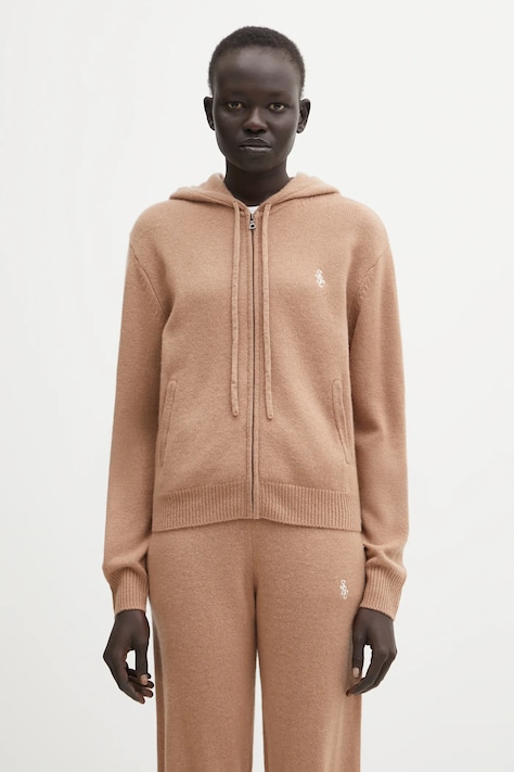 Sporty & Rich kardigan wełniany SRC Cashmere damska kolor brązowy CA00264302BE02