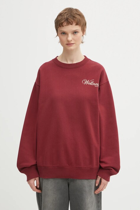 Sporty & Rich cotton sweatshirt Soho maroon color with a print ST07162083RE10