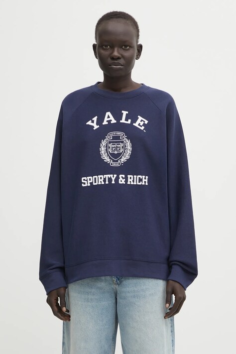 Sporty & Rich bluza Veritas Soft damska kolor granatowy ST082611680BL106