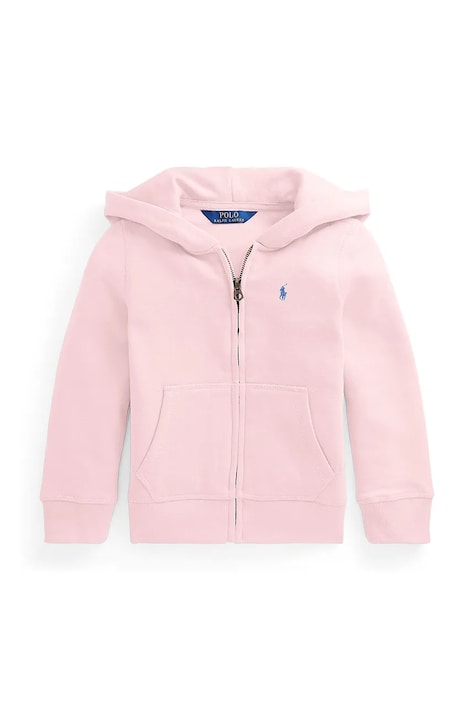 Polo Ralph Lauren bluză culoarea roz, cu glugă, 312833560028