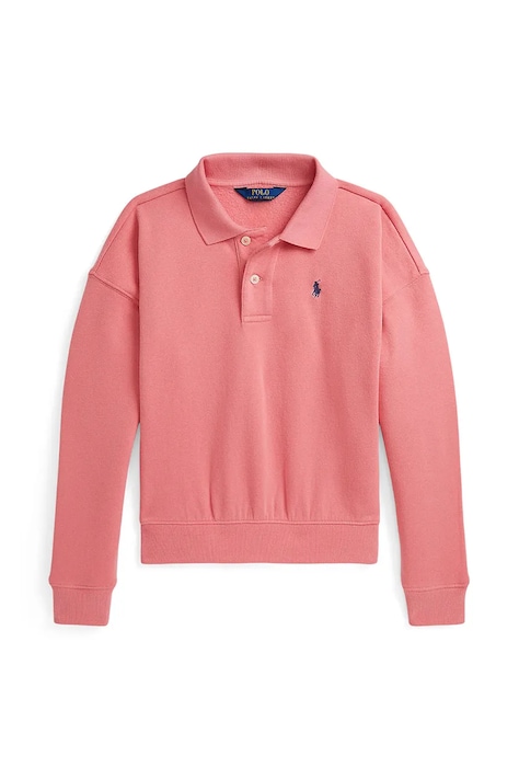 Polo Ralph Lauren bluza bawełniana dziecięca kolor różowy z nadrukiem 313971115001
