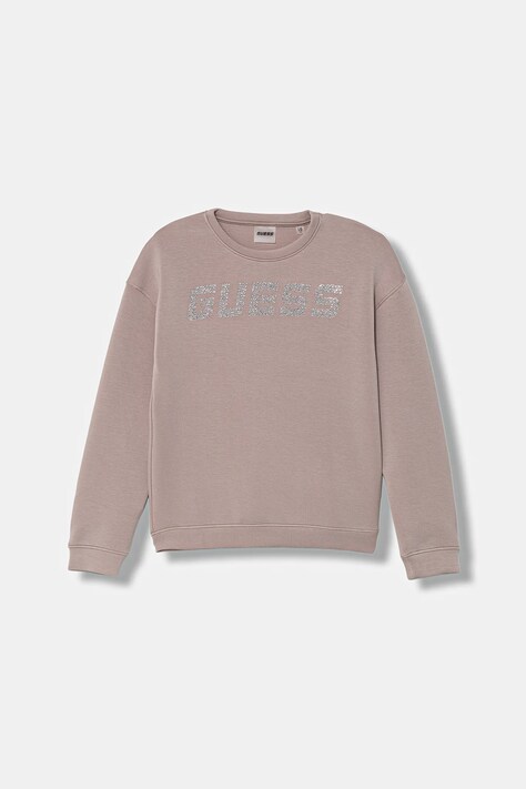 Guess bluza dziecięca kolor różowy z aplikacją J5YQ26 K7UW2