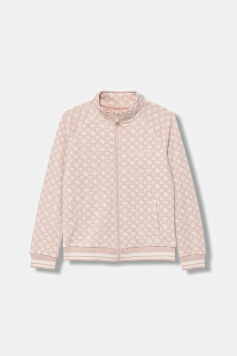 Guess bluza dziecięca kolor różowy wzorzysta J5YQ33 KB212
