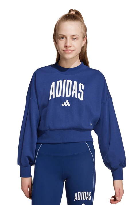 Dječja dukserica adidas boja: tamno plava, s uzorkom, JM1535