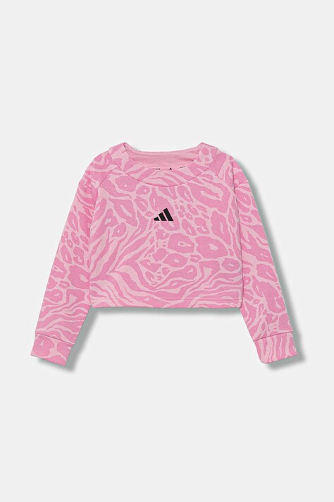 adidas bluza dziecięca kolor różowy wzorzysta JW7541