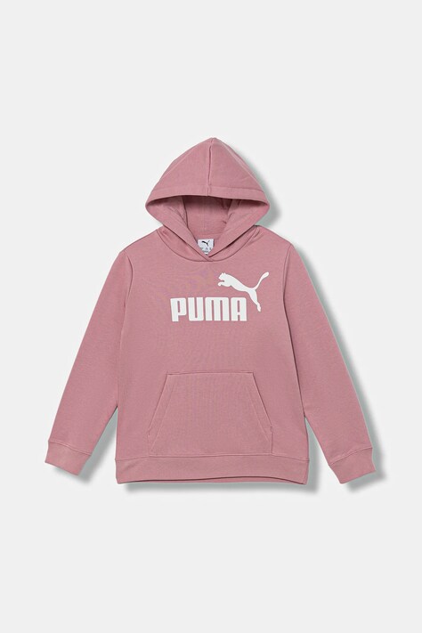 Puma bluza dziecięca ESS No. 1 Logo Hoodie FL G kolor różowy z kapturem z nadrukiem 684896