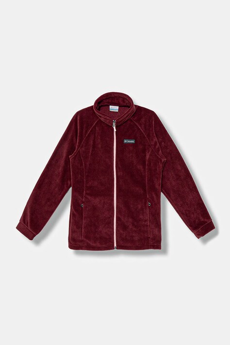 Columbia bluza polarowa Benton Springs kolor bordowy gładka 1510631