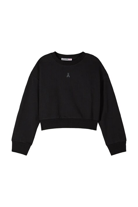 Παιδική βαμβακερή μπλούζα Patrizia Pepe J315 χρώμα: μαύρο, 7M0932