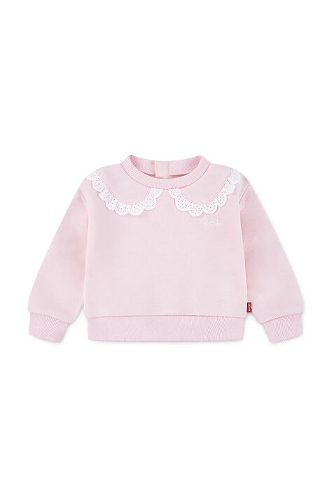 Μπλούζα μωρού Levi's PETER PAN COLLAR CREW NECK χρώμα: ροζ, 1EN575