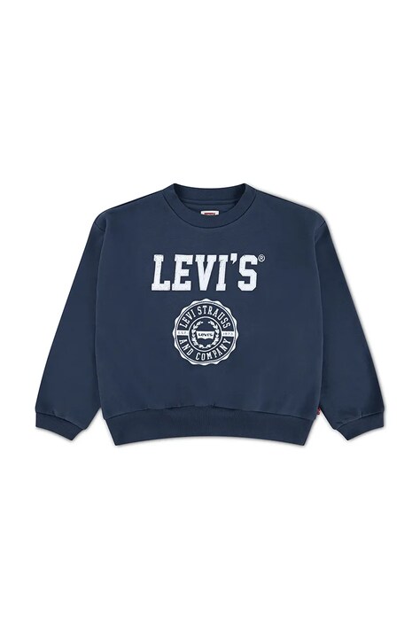 Otroški pulover Levi's COLLEGIATE CREW mornarsko modra barva, 3EN514