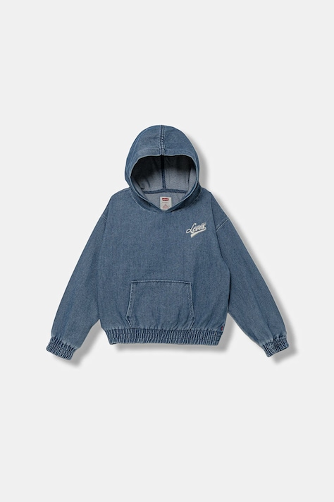 Levi's bluză copii DENIM HOODIE cu glugă, uni, 4EN961