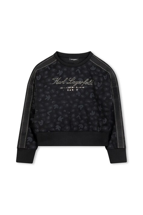 Karl Lagerfeld felpa per bambini colore nero  Z30608