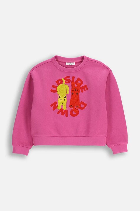 Coccodrillo bluza dziecięca kolor różowy z aplikacją ACADEMY GIRL KIDS