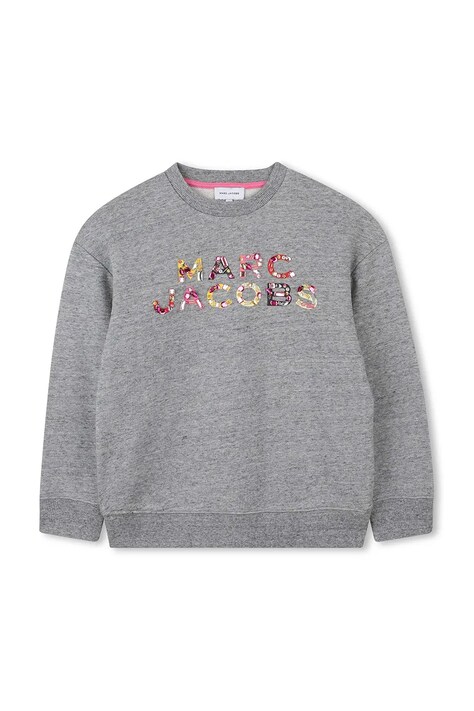 Marc Jacobs bluza bawełniana dziecięca kolor szary z aplikacją W60570