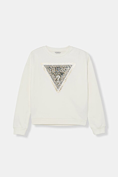 Guess bluza bawełniana dziecięca kolor beżowy z nadrukiem J5BQ00 KAV34
