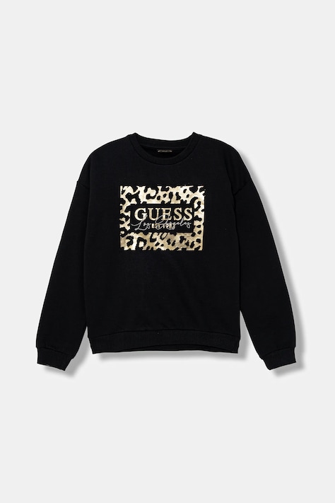 Otroški bombažen pulover Guess črna barva, J5BQ00 KAV34