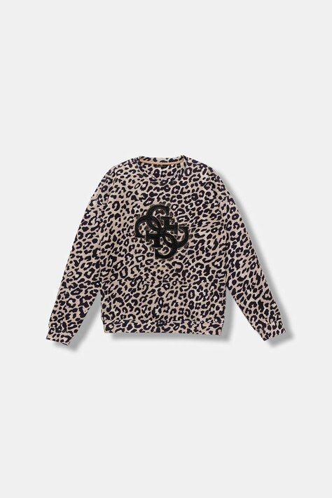 Guess bluza dziecięca kolor beżowy wzorzysta J5BQ06 KAZQ2