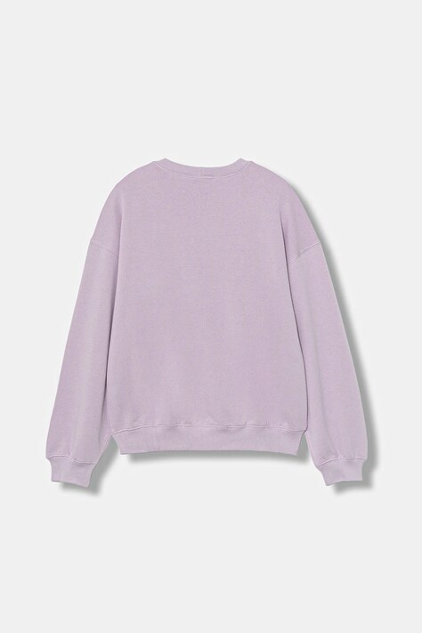 United Colors of Benetton bluza bawełniana dziecięca kolor fioletowy z nadrukiem 3J70C10R3