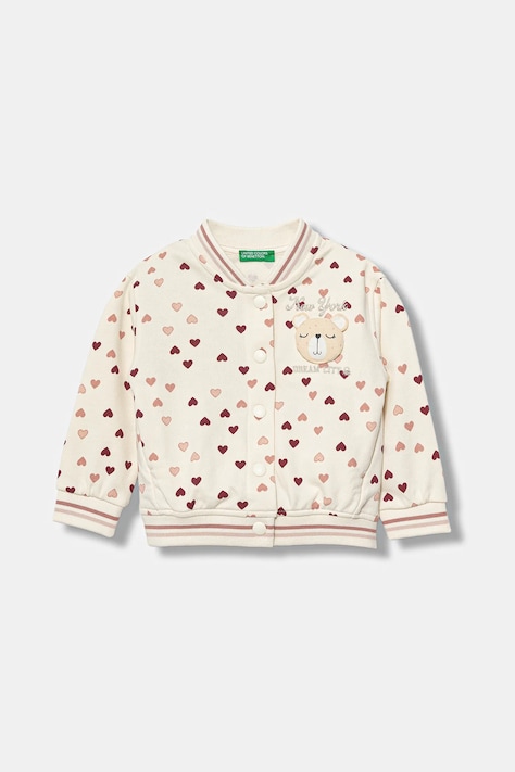 Дитяча кофта United Colors of Benetton колір бежевий візерунок 3YCMG5040