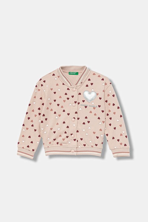 Дитяча кофта United Colors of Benetton колір рожевий візерунок 3YCMG5040