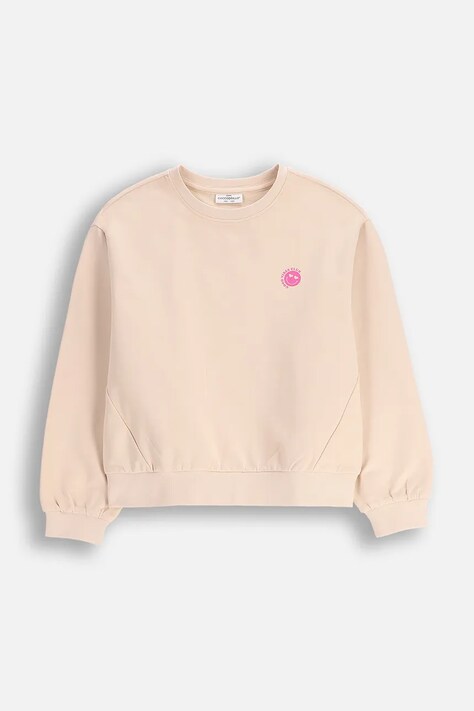 Coccodrillo bluza dziecięca kolor beżowy gładka EVERYDAY GIRL A