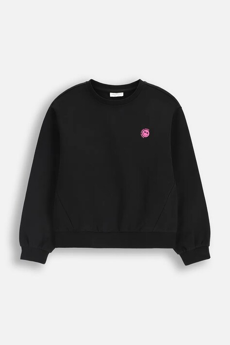 Coccodrillo bluza dziecięca kolor czarny gładka EVERYDAY GIRL A