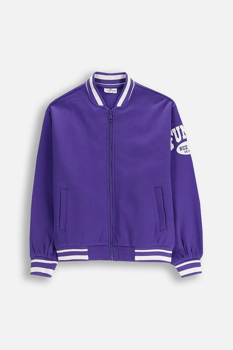 Coccodrillo bluza dziecięca kolor fioletowy z aplikacją EVERYDAY GIRL A