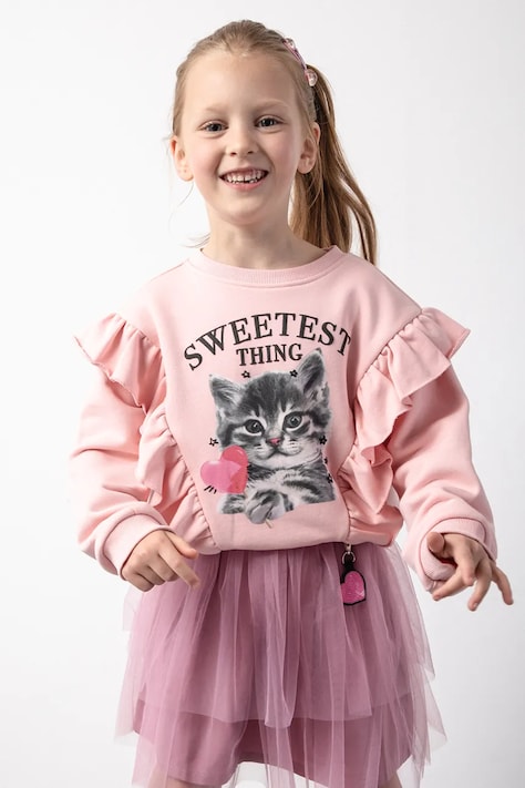 Coccodrillo bluză copii culoarea roz, cu imprimeu, CRAFT PUNK GIRL KIDS