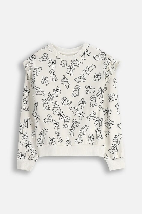 Coccodrillo bluza dziecięca kolor beżowy wzorzysta FROSTING PUDDLE GIRL KIDS