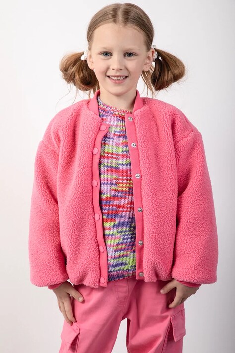 Coccodrillo bluza kolor różowy gładka RAVE GIRL KIDS
