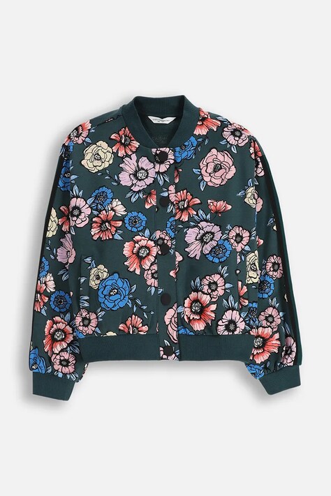 Coccodrillo bluza bawełniana dziecięca kolor zielony wzorzysta FABOLOUS GIRL JUNIOR