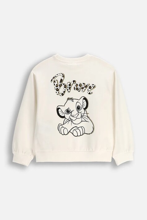 Coccodrillo bluza dziecięca kolor beżowy z nadrukiem LICENCE GIRL