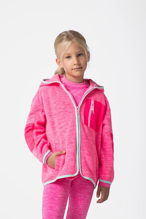 Detská mikina Lemon Explore ružová farba, s kapucňou, melanžová, ACTIVE GIRL