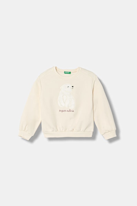 United Colors of Benetton bluză copii culoarea bej, 39M2G10LC