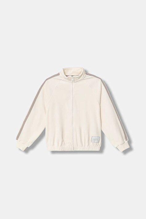 United Colors of Benetton bluza dziecięca kolor beżowy z aplikacją 3UAPC505Q