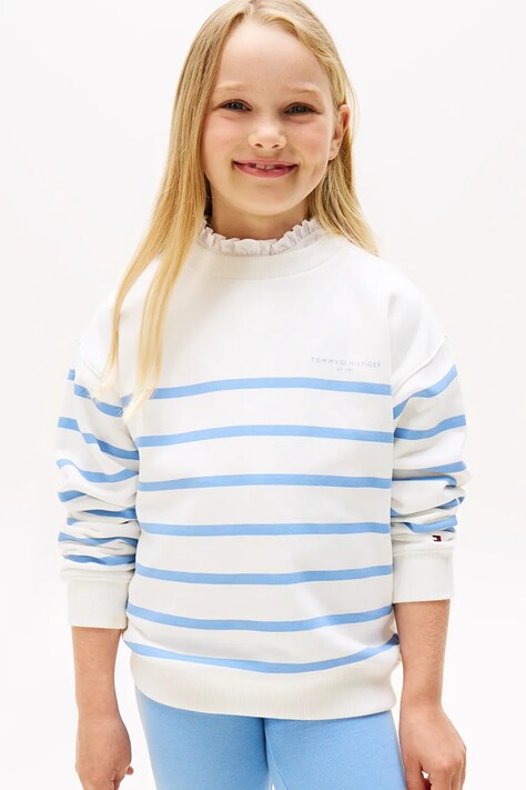 Tommy Hilfiger bluza dziecięca kolor biały wzorzysta KS0KS00633