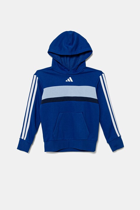 Παιδική μπλούζα adidas χρώμα: μπλε, με κουκούλα, JC7481
