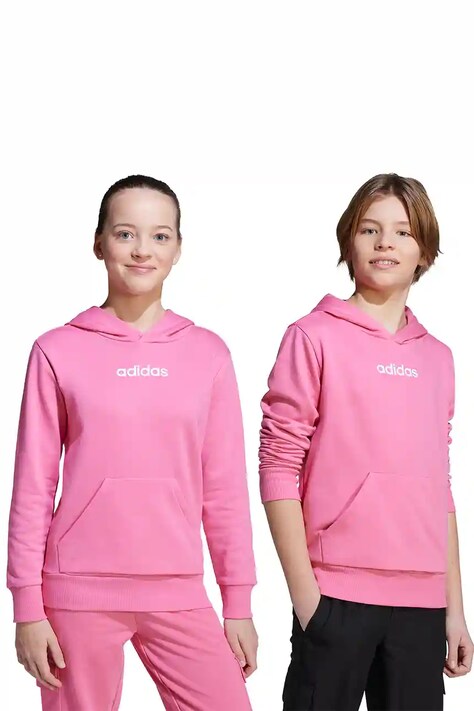 Детски суичър adidas в розово с качулка с принт JN2429