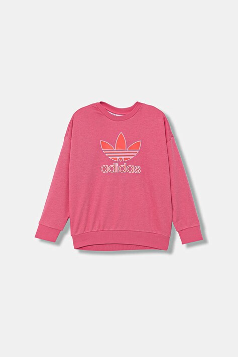 Dječja dukserica adidas Originals boja: ružičasta, s tiskom, JV8571