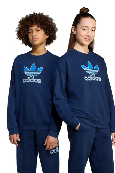 Детски суичър adidas Originals в тъмносиньо с апликация JV8572