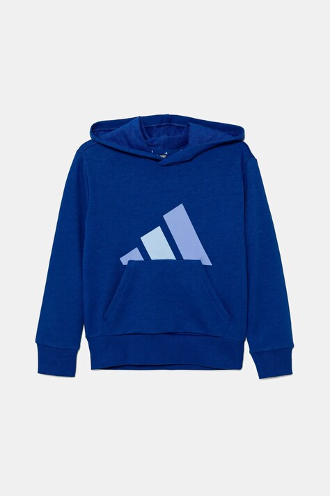 Παιδική μπλούζα adidas χρώμα: μπλε, με κουκούλα, JV9901