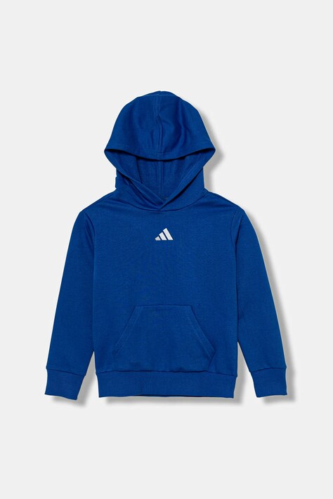 Παιδική μπλούζα adidas χρώμα: μπλε, με κουκούλα, JV9994