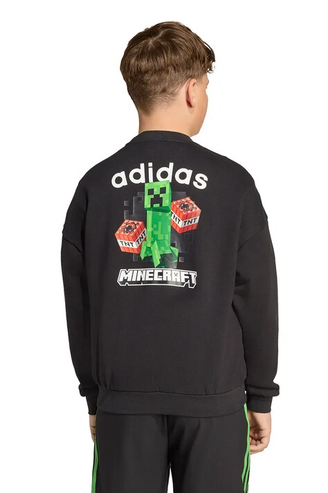 Детски памучен суичър adidas Originals в черно с апликация JW7723