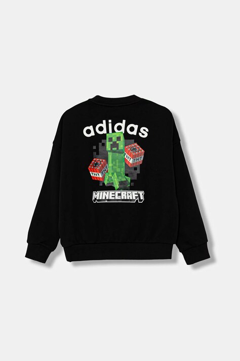 adidas Originals bluza bawełniana dziecięca kolor czarny z aplikacją JW7723