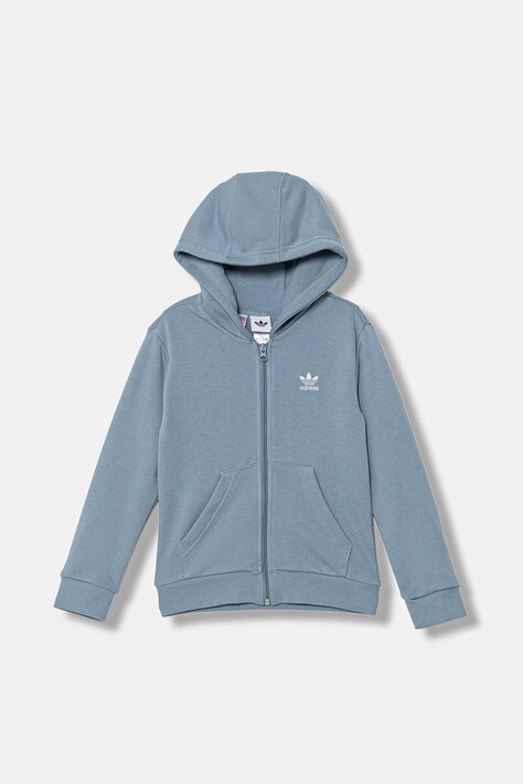 Παιδική μπλούζα adidas Originals χρώμα: μπλε, με κουκούλα, JX2791