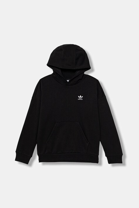 adidas Originals bluză copii culoarea negru, cu glugă, cu imprimeu, JX2796
