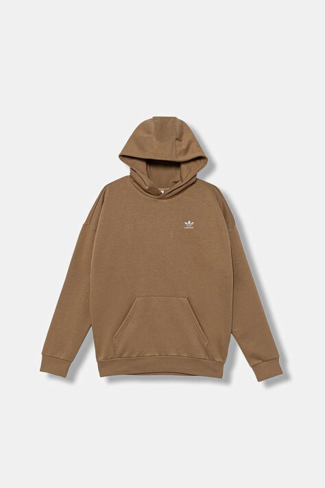 adidas Originals bluza dziecięca kolor zielony z kapturem gładka JX2798