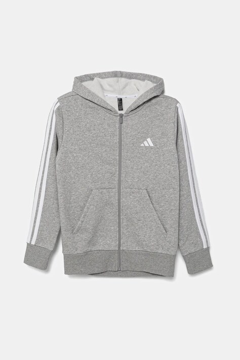Παιδική μπλούζα adidas χρώμα: γκρι, με κουκούλα, JY4979