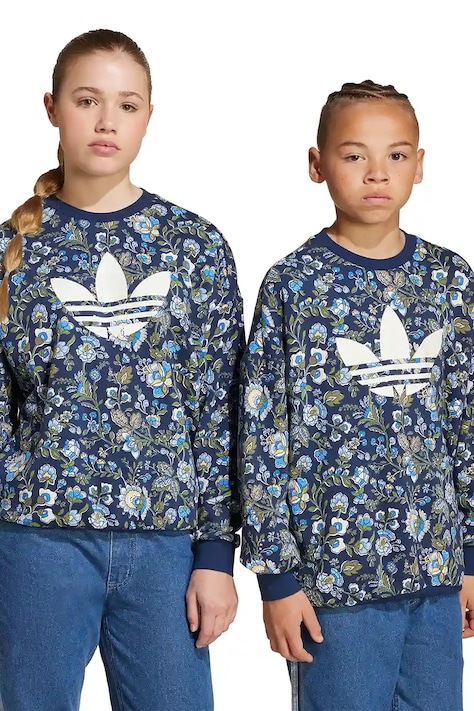 adidas Originals bluza dziecięca kolor granatowy wzorzysta JX6316